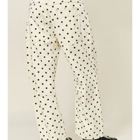 Dot Barrel Denim Pants