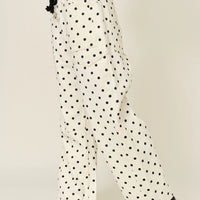 Dot Barrel Denim Pants