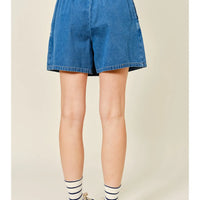 Denim Wrap Mini Skort