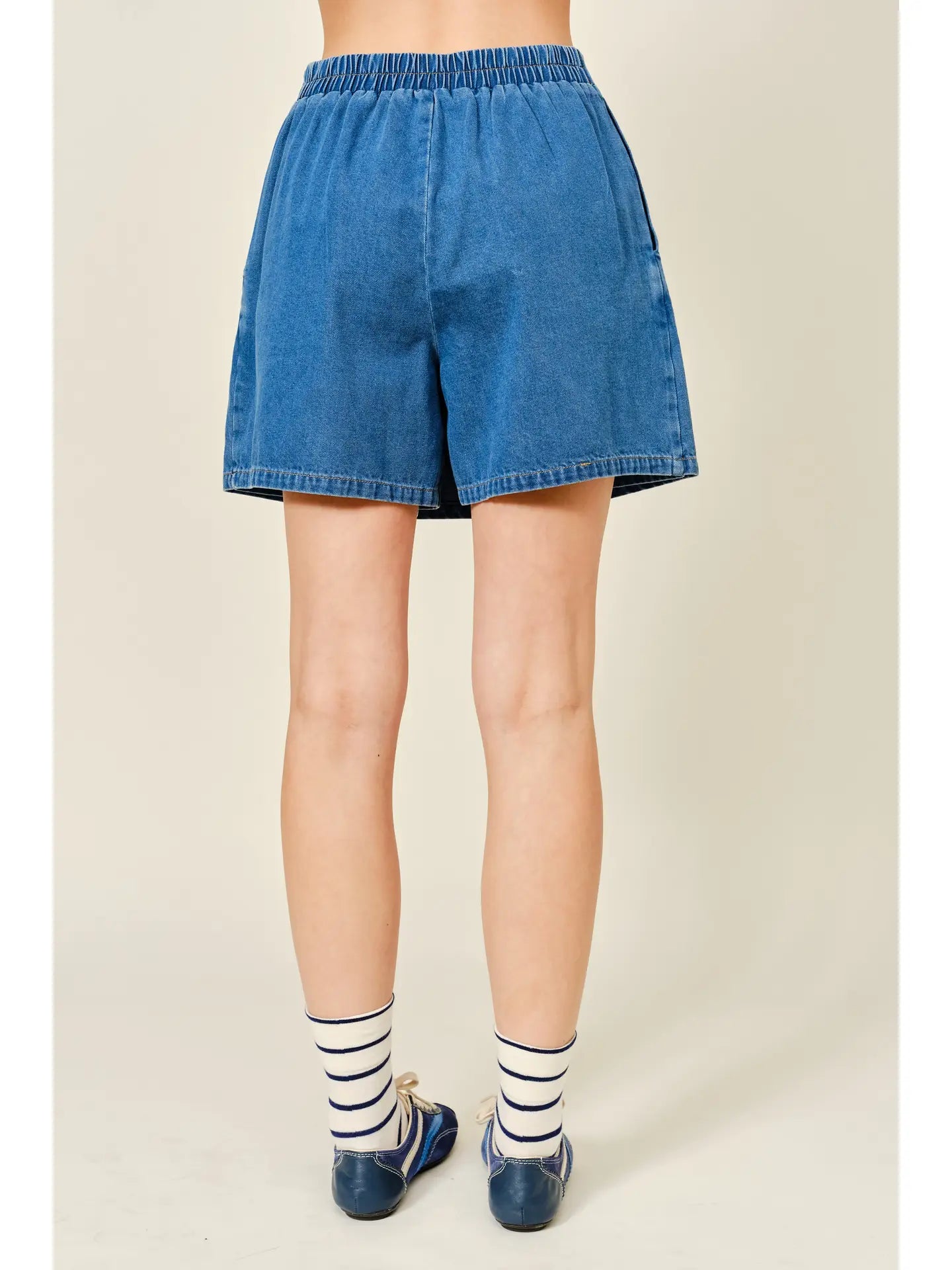 Denim Wrap Mini Skort