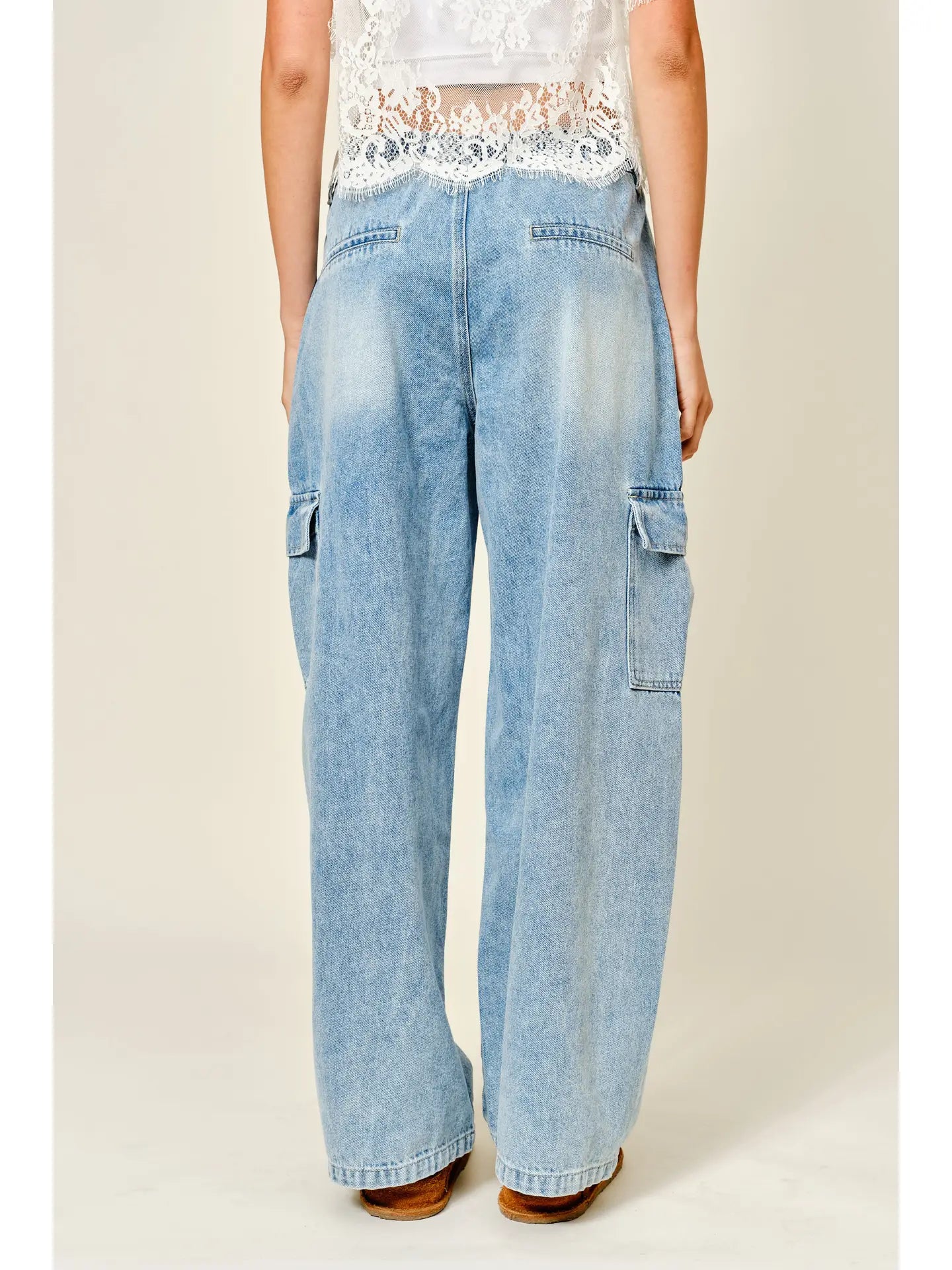 Cargo Semi Baggy Barrel Jeans