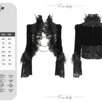 Velvet Cropped Jacket With Lace Trim