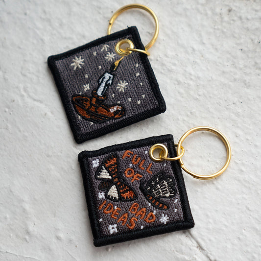 Full of Bad Ideas Embroidered Double-Sided Keychain