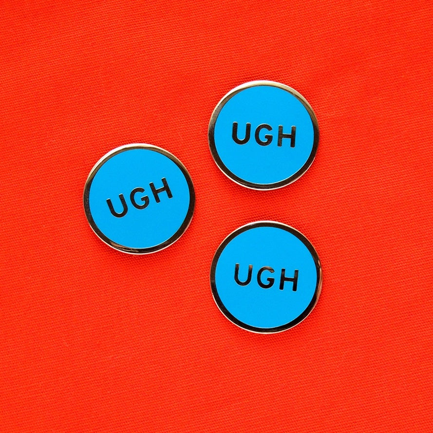 Ugh Blue Enamel Pin