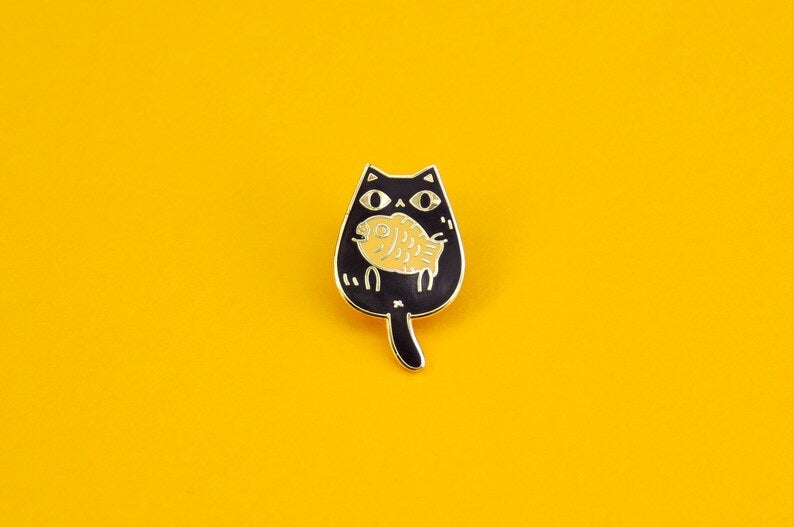 Taiyaki Cat Black