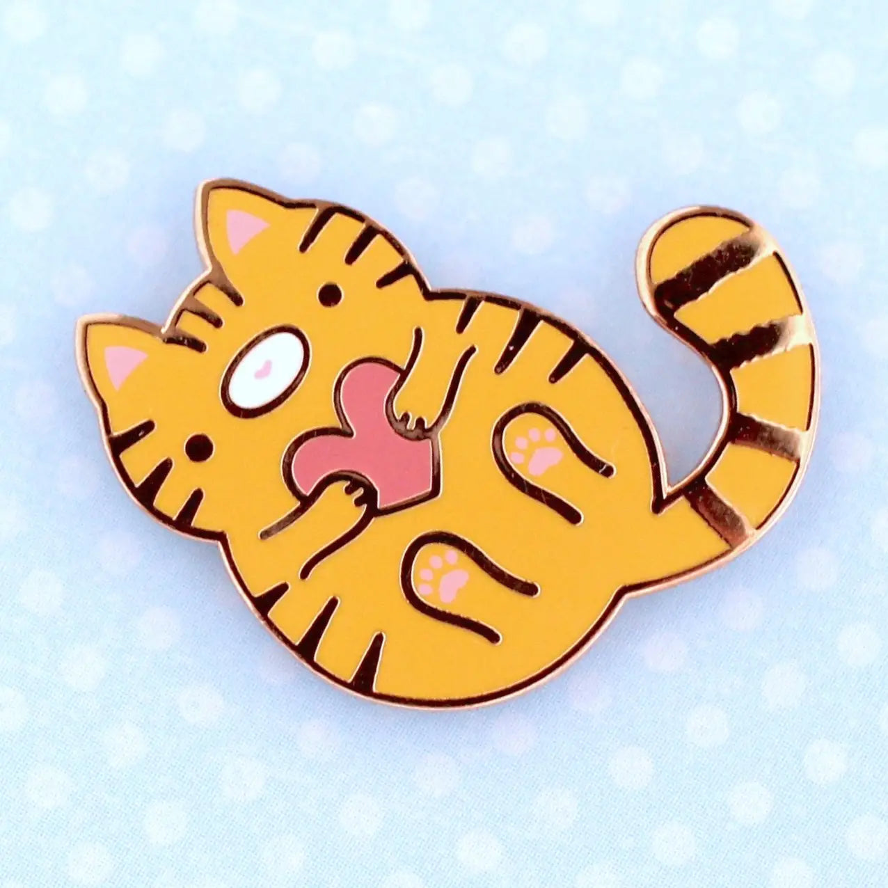 Orange Tabby Cat Enamel Pin