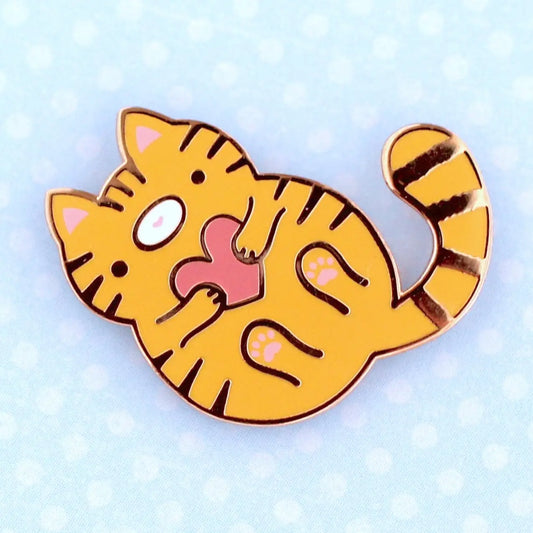 Orange Tabby Cat Enamel Pin