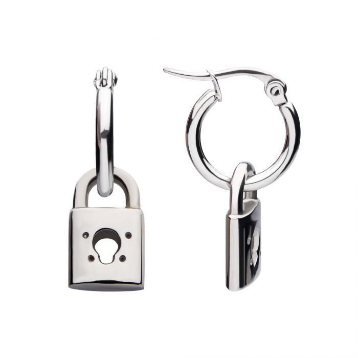 Lock Charm on 9mm Hoop