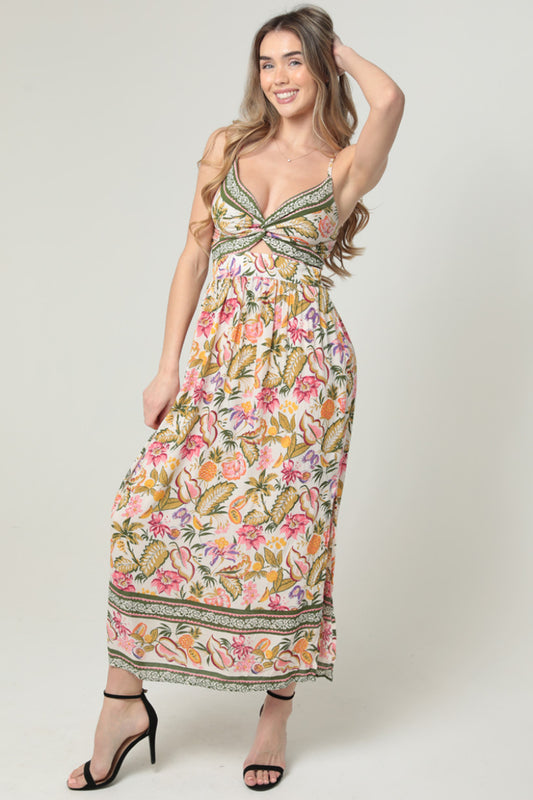 Ivory Keyhole Maxi Dress