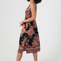 Twist Front Midi Dress