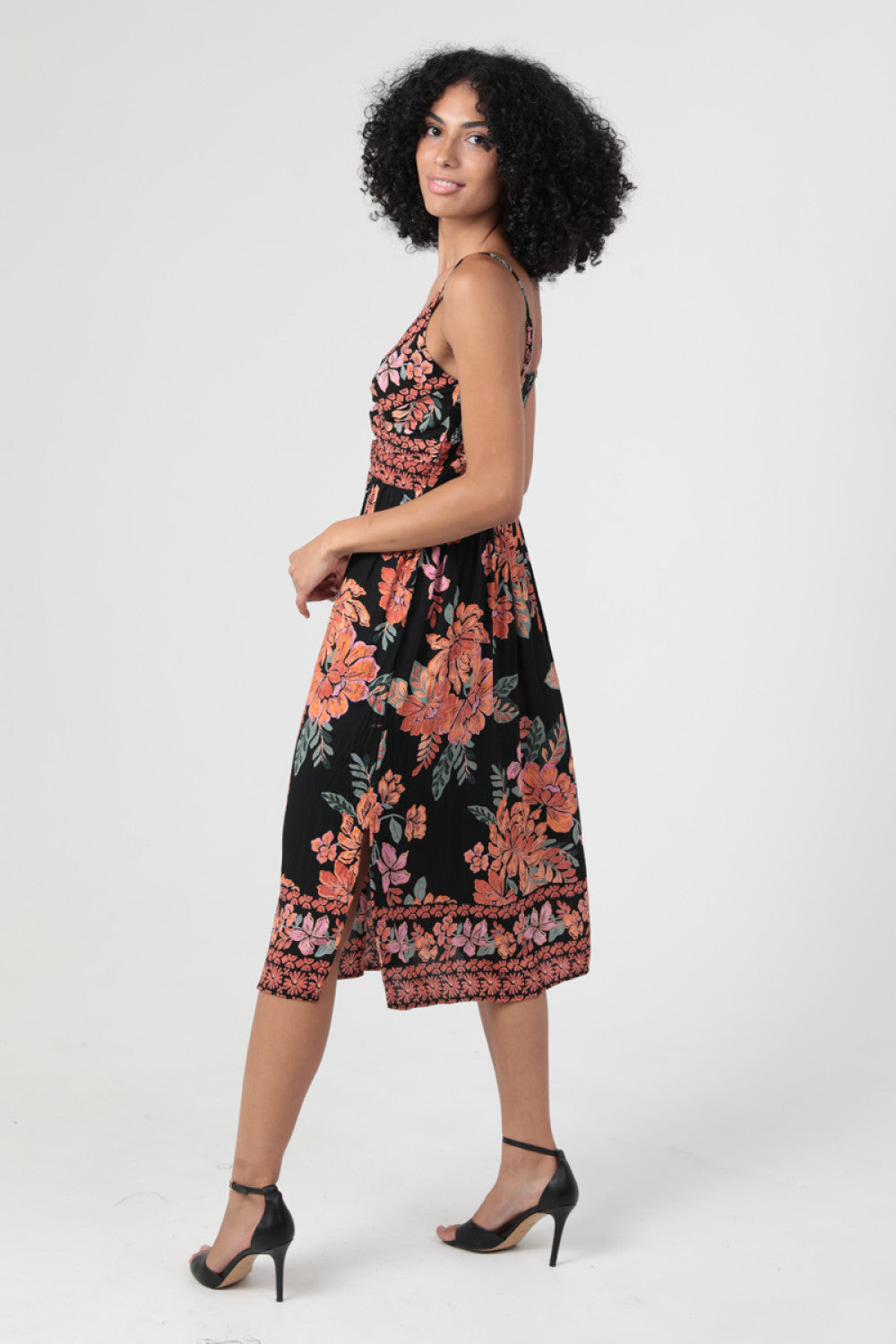 Twist Front Midi Dress