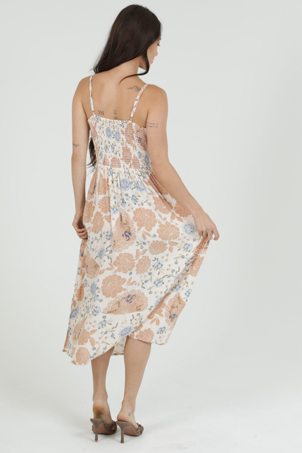 Twist Front Midi Dress