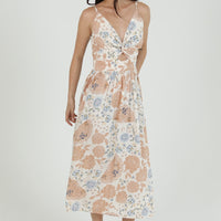 Twist Front Midi Dress