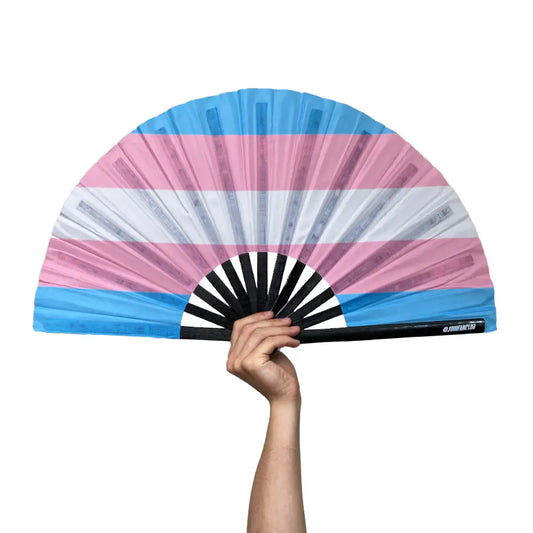 Trans Flag Fan