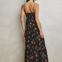 Floral Corset Tiered Maxi Dress