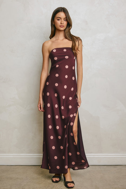 Strapless Polkadot Dress