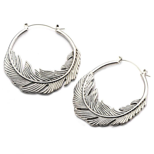 Feather Plug Hoops
