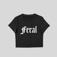 Gothic Alt Grunge Feral Y2K Crop Top