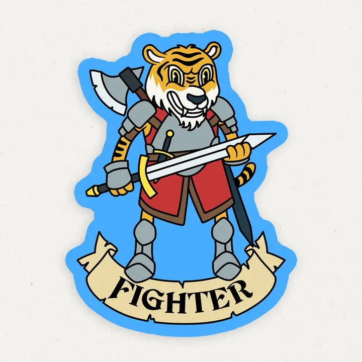 Fighter Dungeons And Dragons Vinyl Sticker