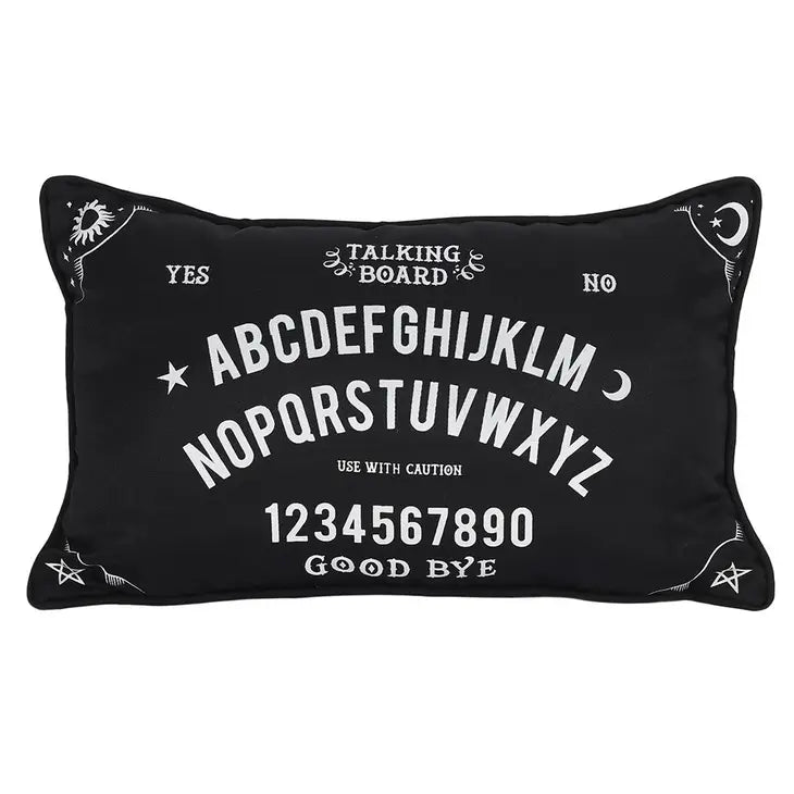 Coussin Planche Ouija noire et blanche