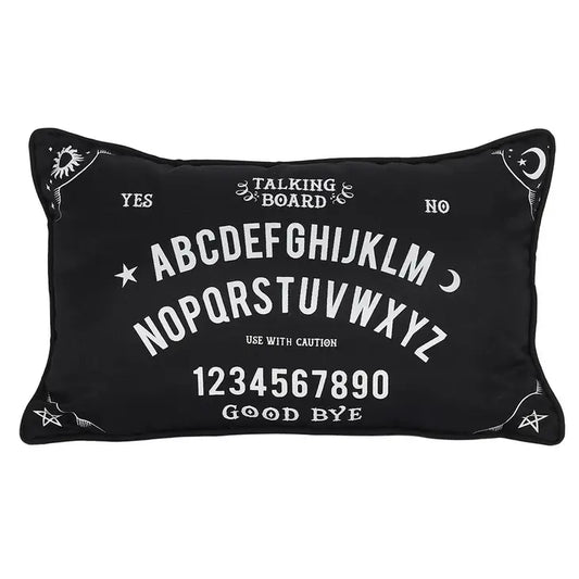 Coussin Planche Ouija noire et blanche
