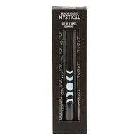 Set Of 3 Black Magic Mystical Taper Candles