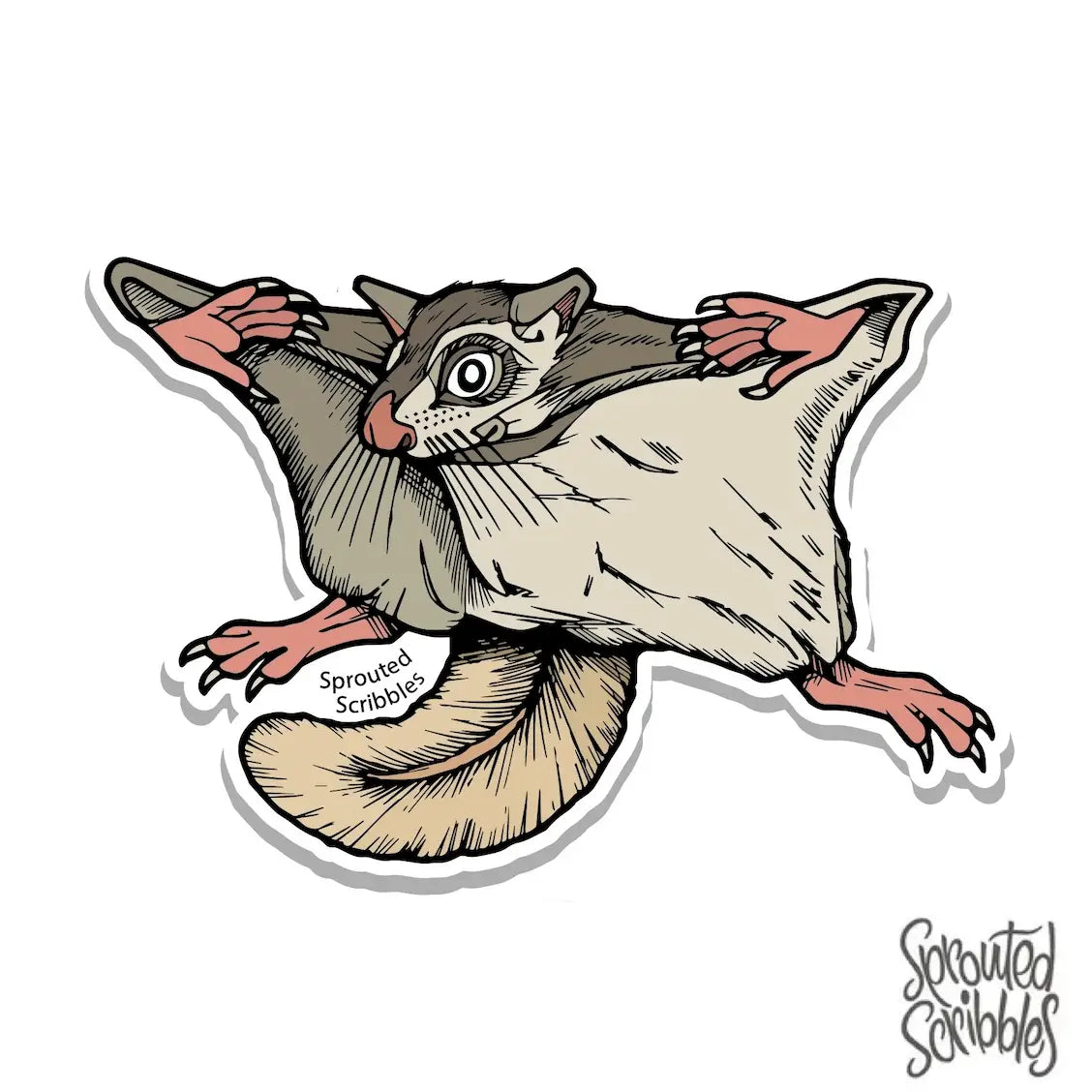 Flying Squirrel Sticker