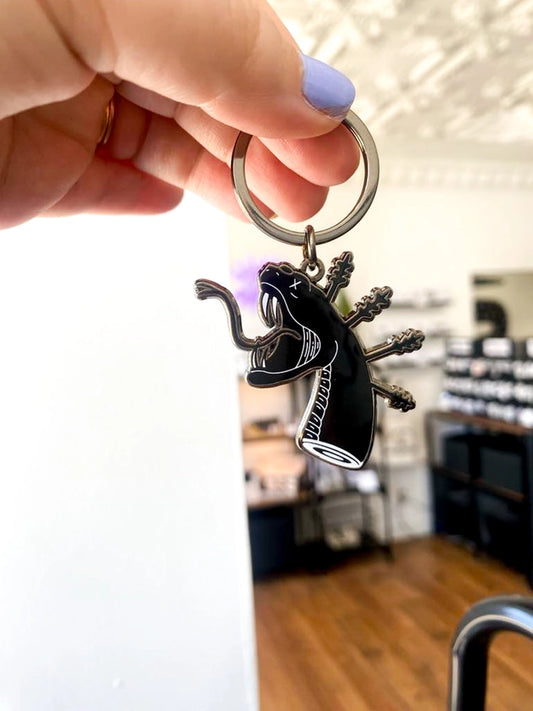 Fortune Favours the Kind - Snake - Hard Enamel Keychain