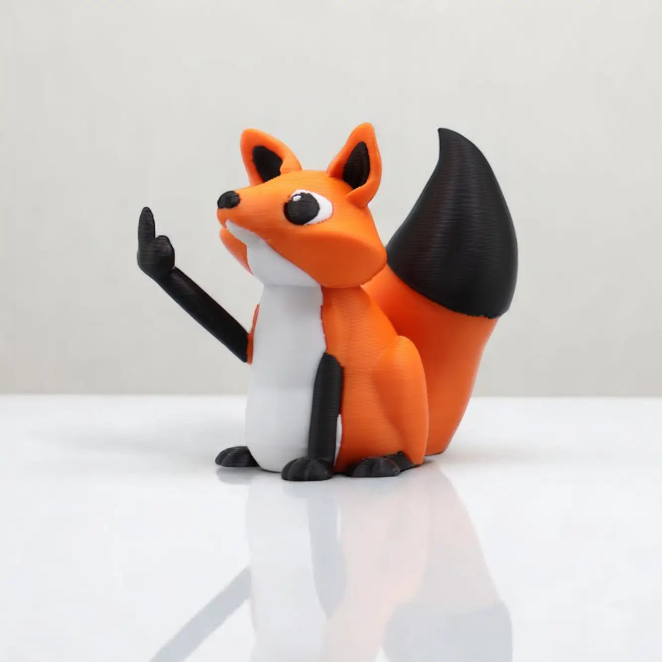 Fox Middle Finger Figurine