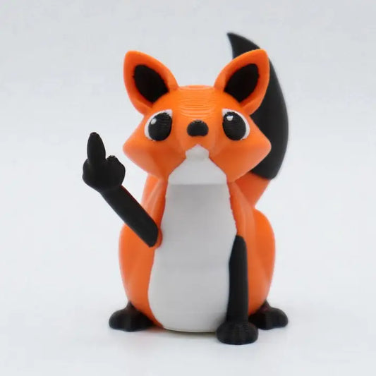 Fox Middle Finger Figurine