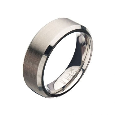 Steel Ring Matte Bevelled 8