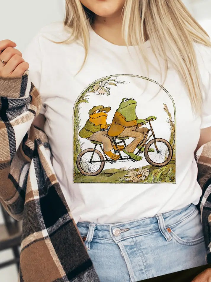Frog And Toad Cottagecore Meme Book T-Shirt