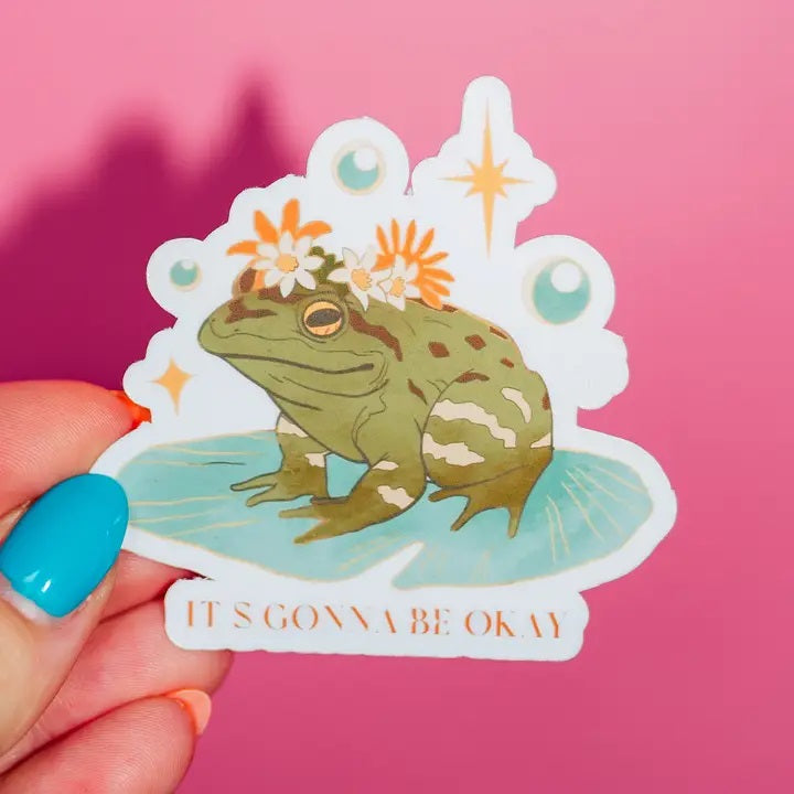 It's Gonna Be Okay Frog Sticker