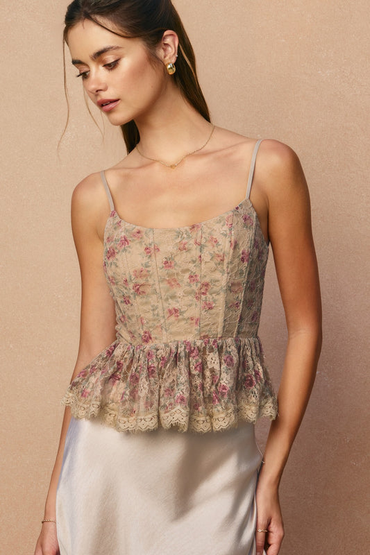 Brume Et Fleur Peplum Top