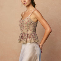 Brume Et Fleur Peplum Top