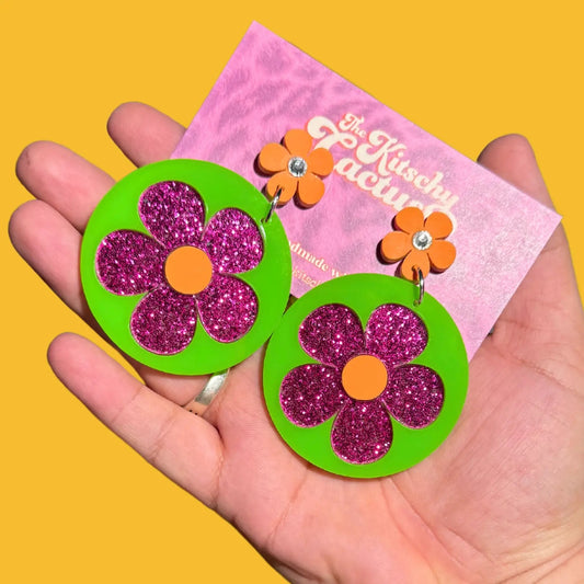 White Rabbit- Funky Retro Inspired Earrings