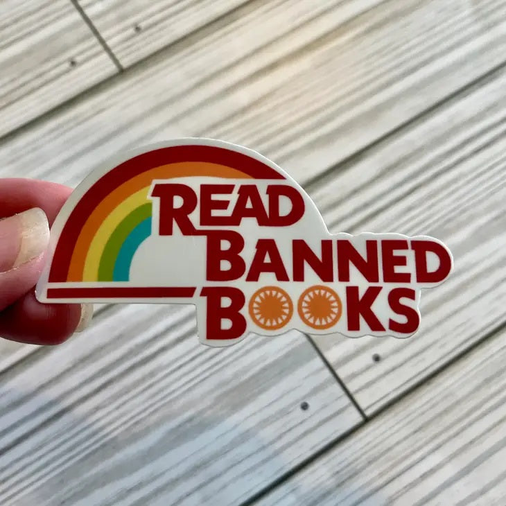 Read Banned Books Vinyl Sticker