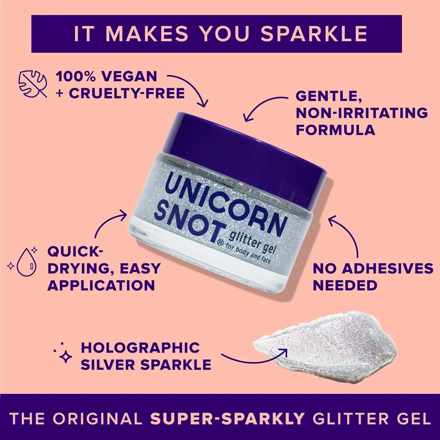 Original Glitter Gel | Disco-Silver | Body Glitter | Shimmer