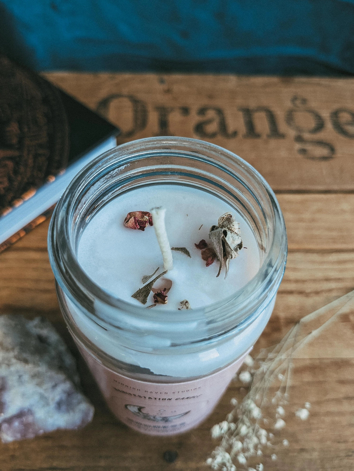 Goddess Manifestation Candle - Boho Candle - Tobacco Rose