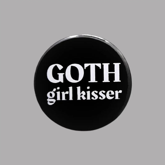 Goth Girl Kisser Pin
