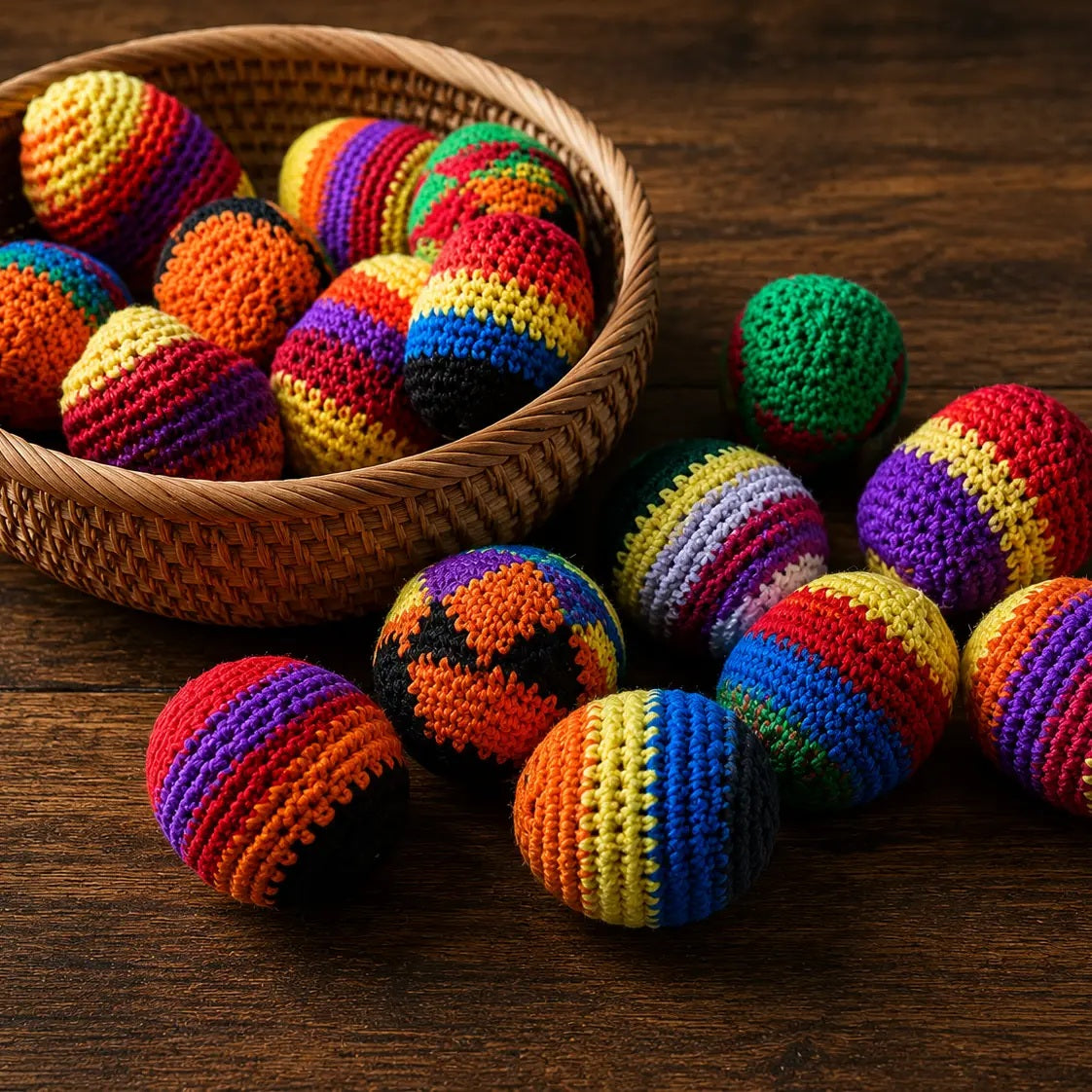 Premium Hand Knit Footbags – Assorted Hacky Sacks