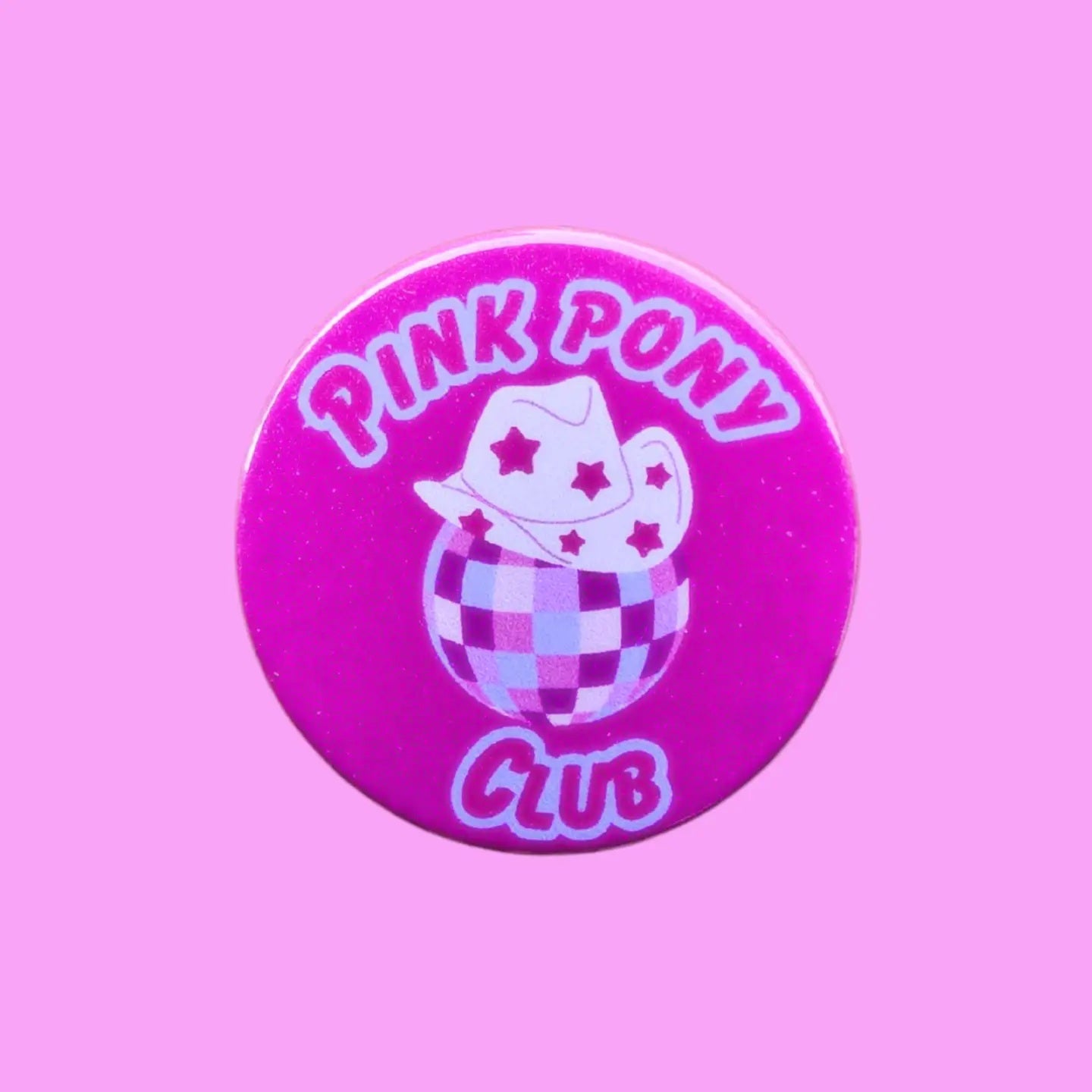Hat With Stars On Disco Ball Pink Pony Club Chappell Roan Badges Pins