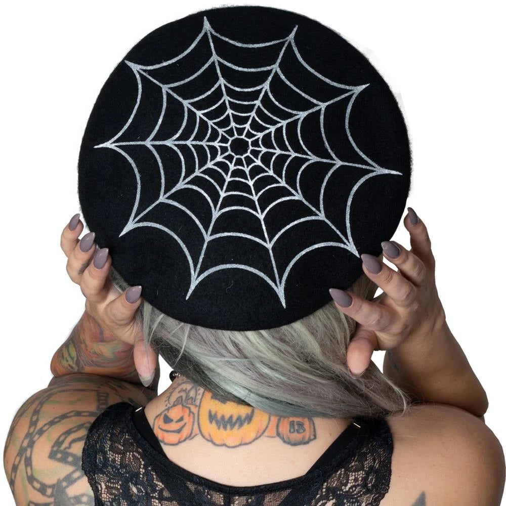 Black Web Beret