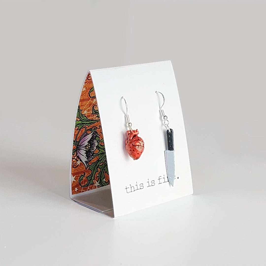 Heart And Knife ILU Earrings