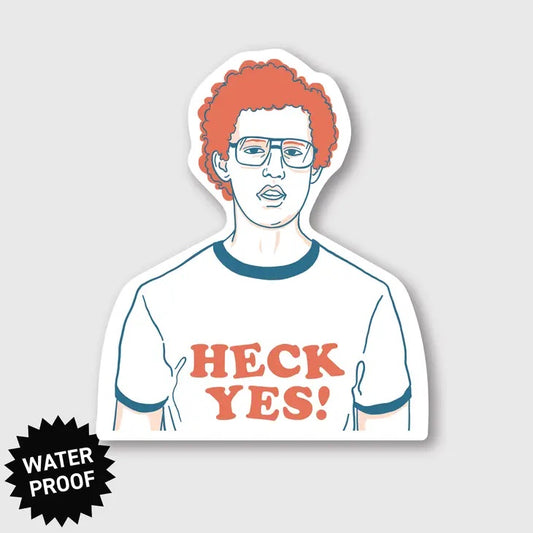 Heck Yes Sticker 2.43" X 2.99"