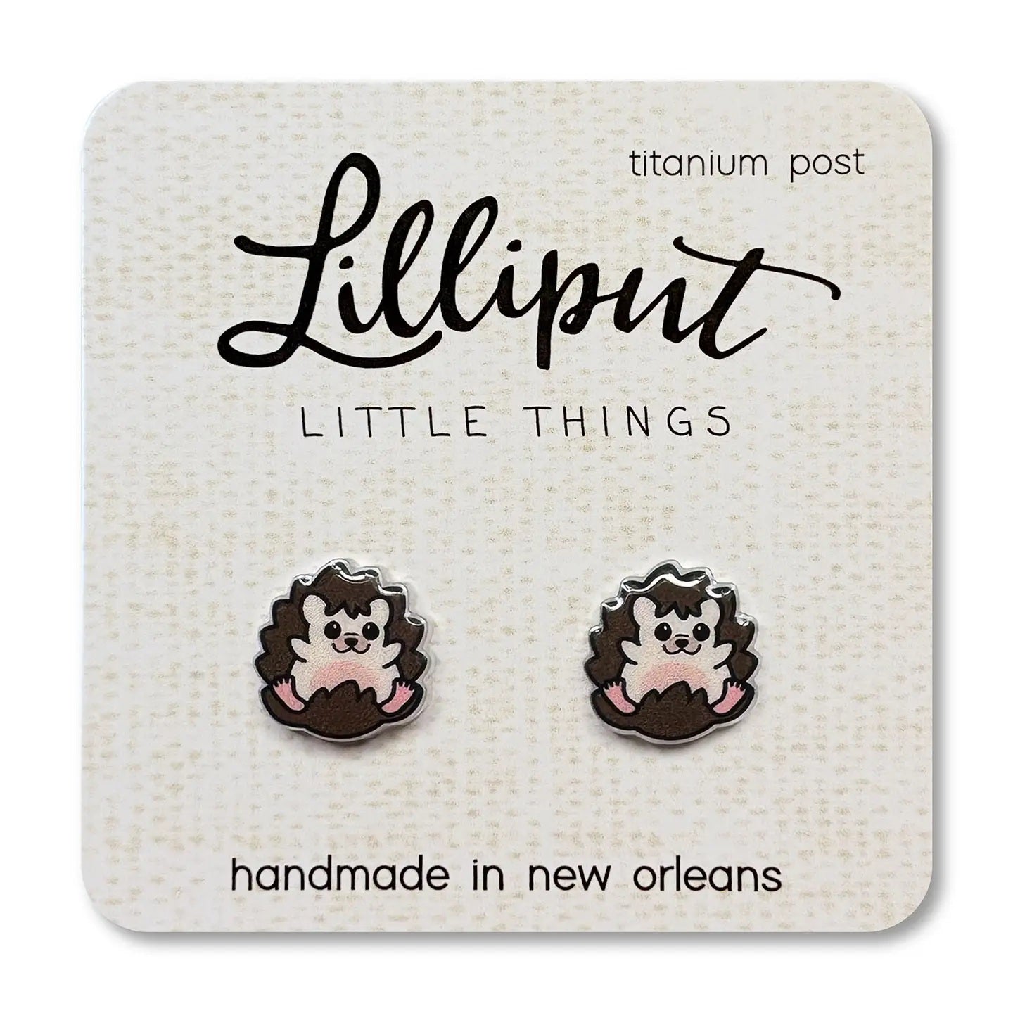 Hedgehog Earrings Cute Animal Earrings