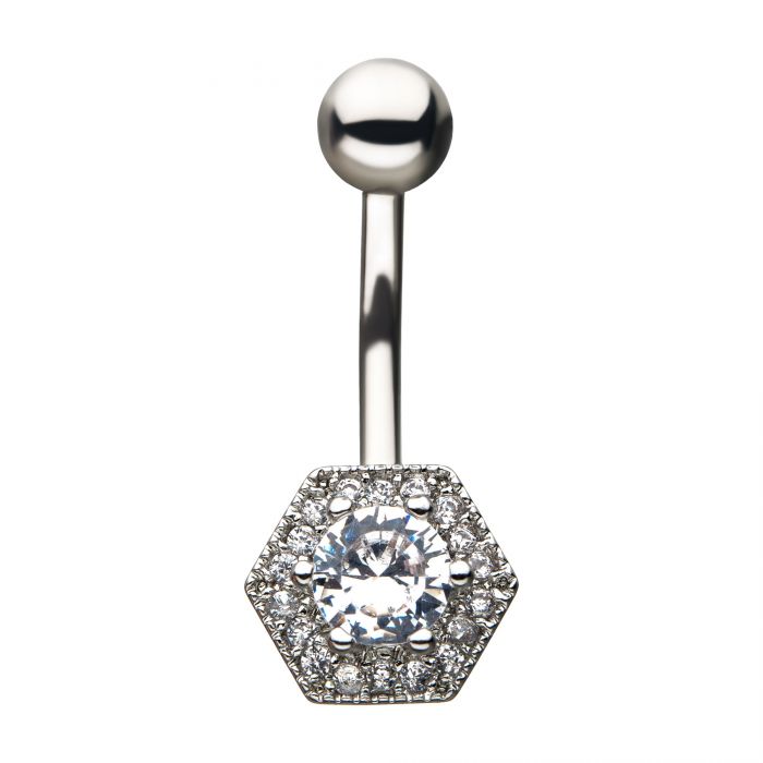 Hexagon Jewel Shape Navel