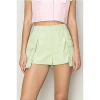 Cotton Twill Cargo Skort