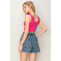 Ribbed Seamless Crop Top