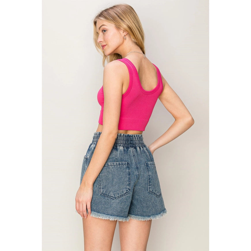 Ribbed Seamless Crop Top